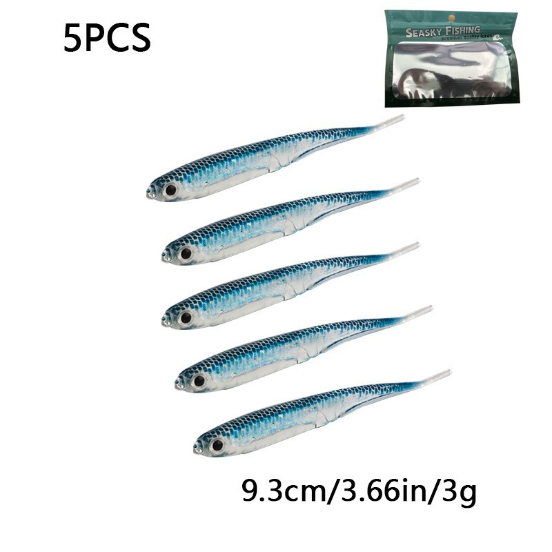 Fishing Lure Soft Plastic - Soft Plastic Needle Tail Fishing Lure
