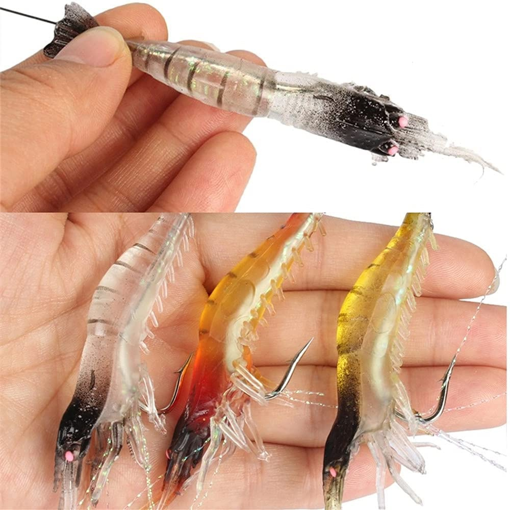 1Pcs Luminous Shrimp Silicone  - Fishing Lure Soft Plastic ulasan dan harga