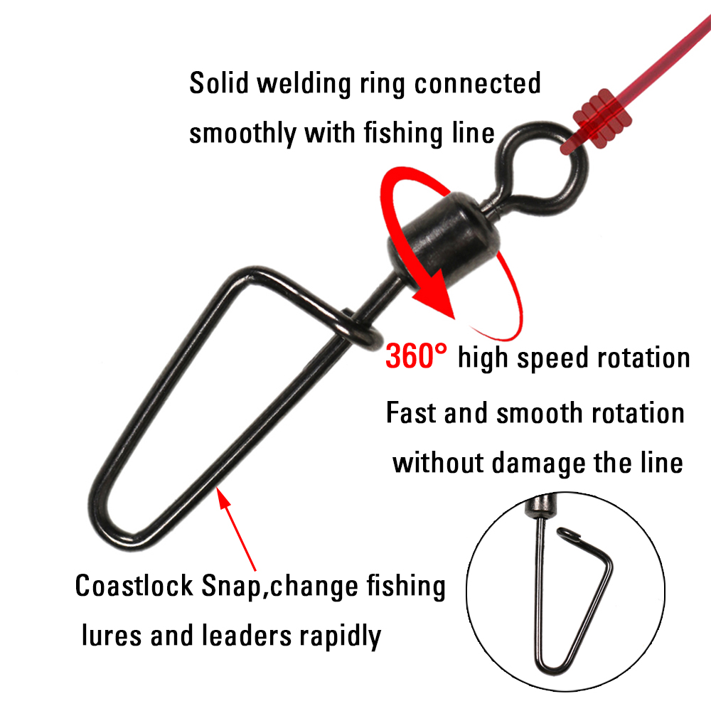 20pcs Black Nickel Fishing Rol - Fishing Lure Accessories ulasan dan harga