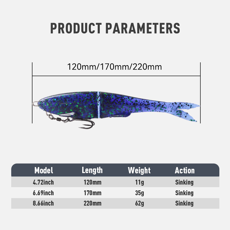 1pc Soft Jointed Swimbait Sink - Fishing Lure Swimbait ulasan dan harga