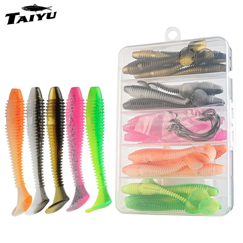 TAIYU 25/35pcs/Set Soft Fishin - Fishing Lure Swimbait ulasan dan harga